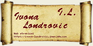Ivona Londrović vizit kartica